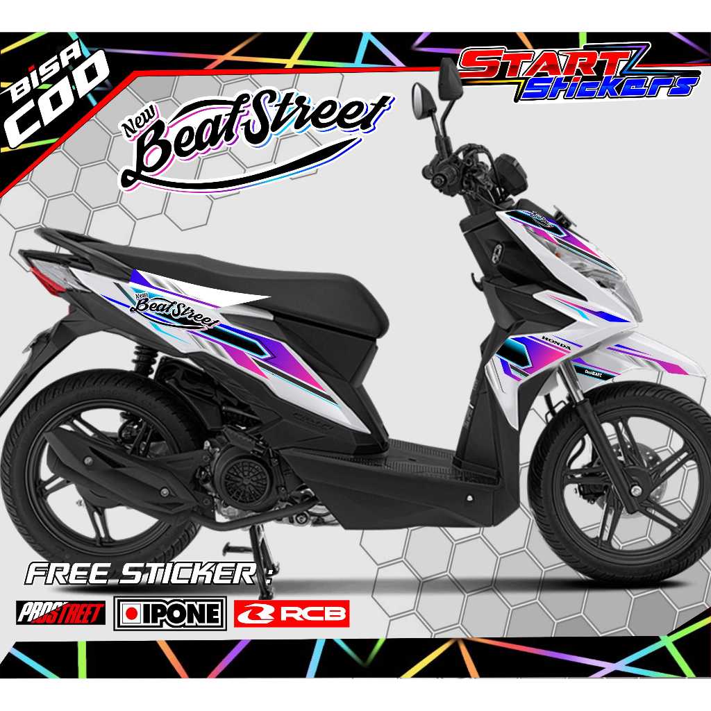 STRIPING VARIASI HONDA BEAT STREET / STICKER LIST MOTOR HONDA BEAT STREET