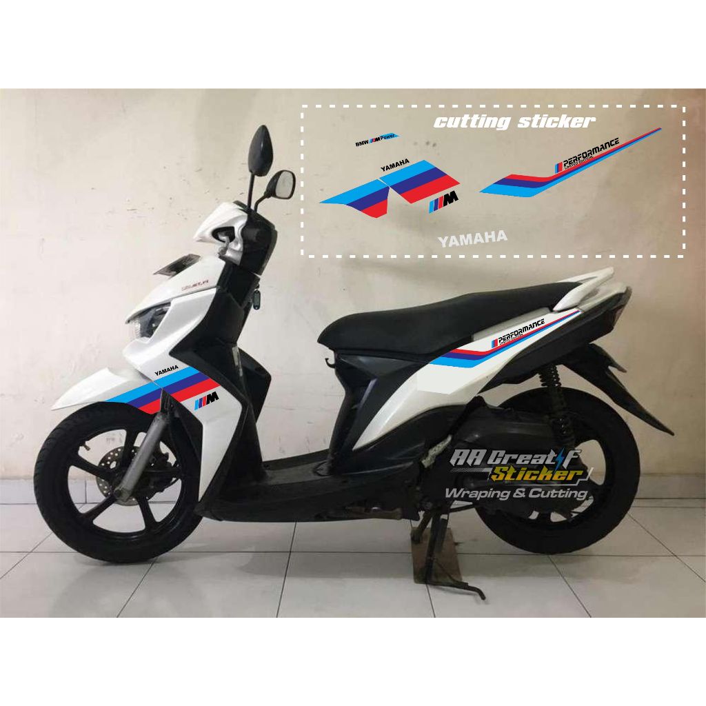 cutting sticker motor yamaha mio soul gt 115 livery bmw