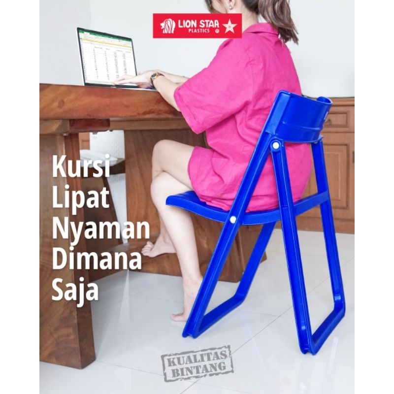 LION STAR Folding Chair FC - 8 (Tinggi: 75.2cm) kursi lipat / KURSI SANTAI