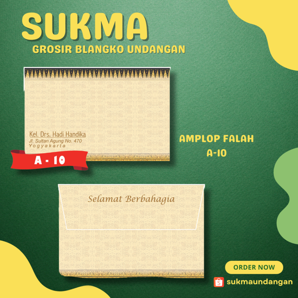 

AMPLOP KONDANGAN NIKAH MURAH FALAH A 10 50 PCS UKURAN KECIL | SUKMA UNDANGAN