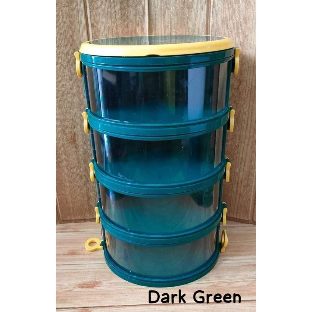 Azparadays - Tudung Saji Jeon Modern 4 Susun Penutup Makanan Susun 4 Warna Estetik