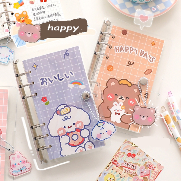 

1 set binder A6 lucu cute kawai aesthetic notebook journaling scrapbook HB1322 loose leaf