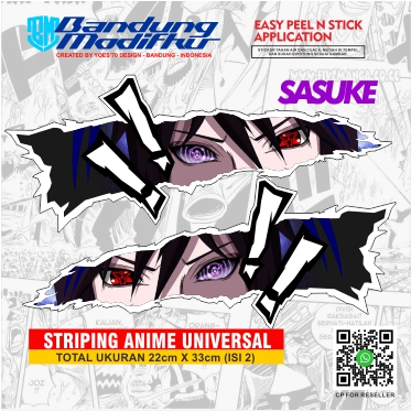 Stiker Striping Mata Kiri Kanan Anime SASUKE