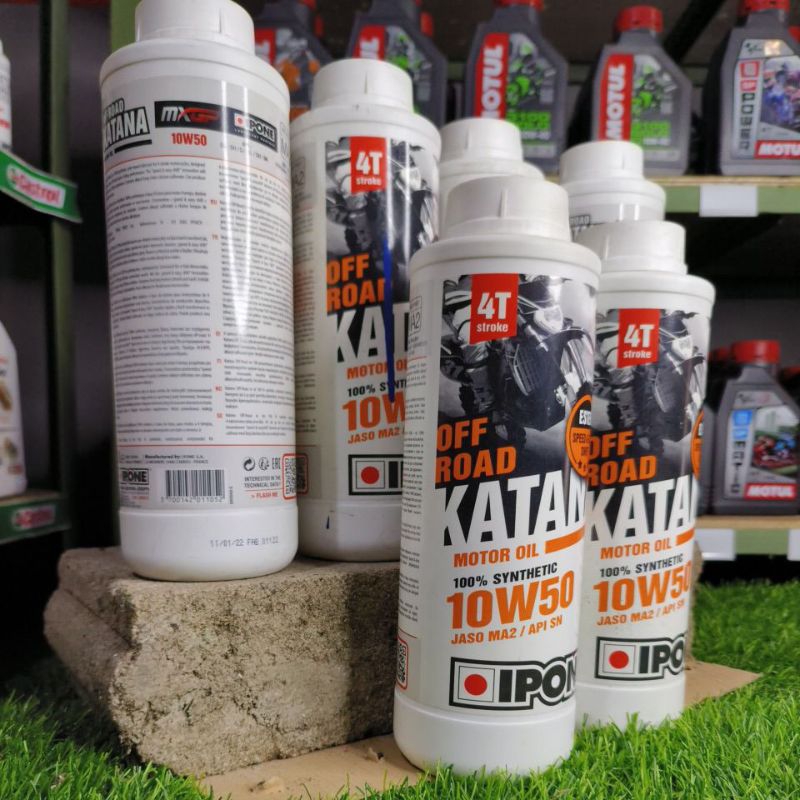 OLI IPONE KATANA OFF ROAD 10W50 4 TAK 1 LITER ( 100% ORIGINAL ) CRF, KLX, WR155, KTM, DLL