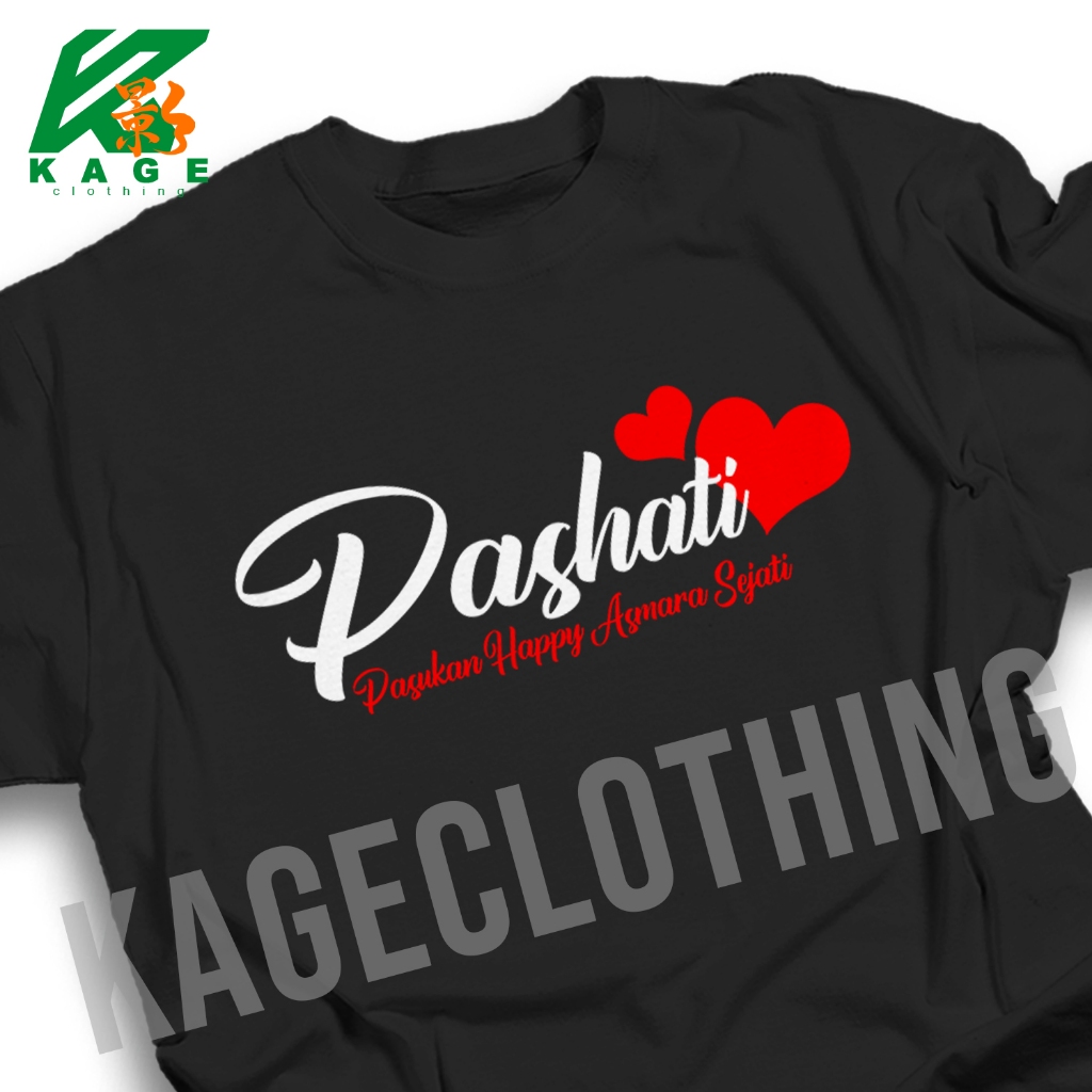 Kaos PASHATI HAPPY ASMARA Tshirt baju distro cotton combed 30s UNISEX KAOS PASUKAN HAPPY ASMARA SEJA