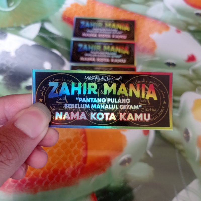 

(Minimal Order 10 pcs) Stiker Zahir Mania Tema Warna Warni Vynil/Hologram Tahan Air, Tahan Lama
