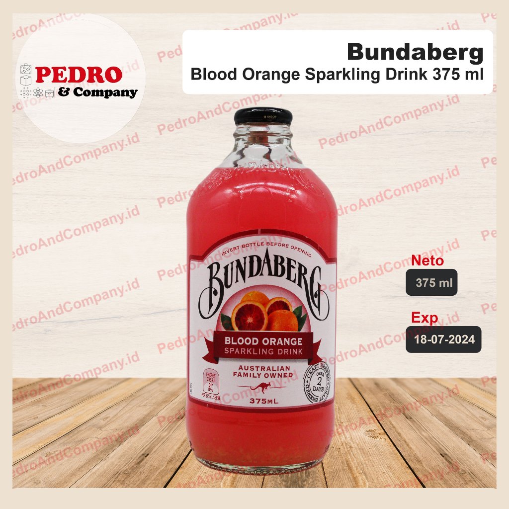 

Bundaberg BLOOD ORANGE sparkling drink 375 ml - minuman berkarbonasi