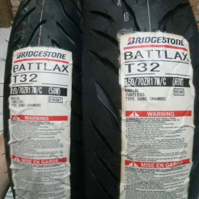 Ban Battlax T32 Ukuran 120/70-17 Dan 150/70-17