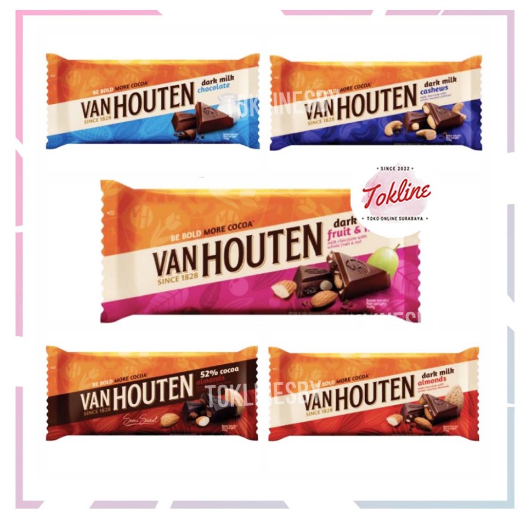 [ 1 Karton isi 10 ] Van Houten Cokelat Coklat Batang 55gr