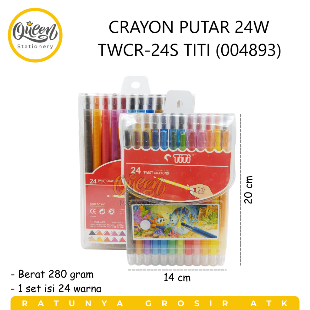 

1 SET CRAYON PUTAR 24W TWCR-24S TITI KRAYON PUTAR 24 WARNA (004893)