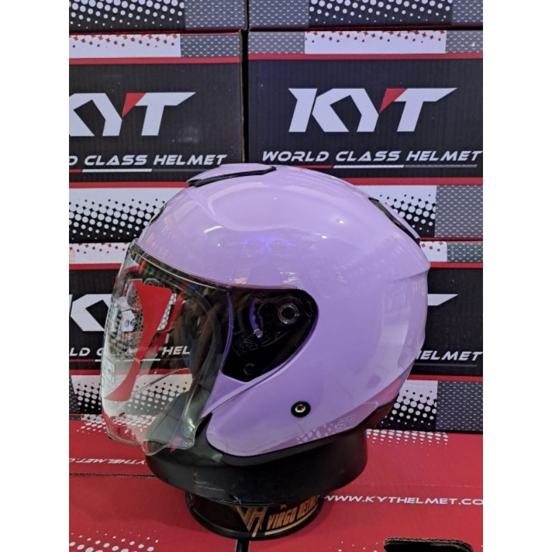 KYT HELM  KYOTO SOLID BLACK GLOSSY ORIGINAL KYT