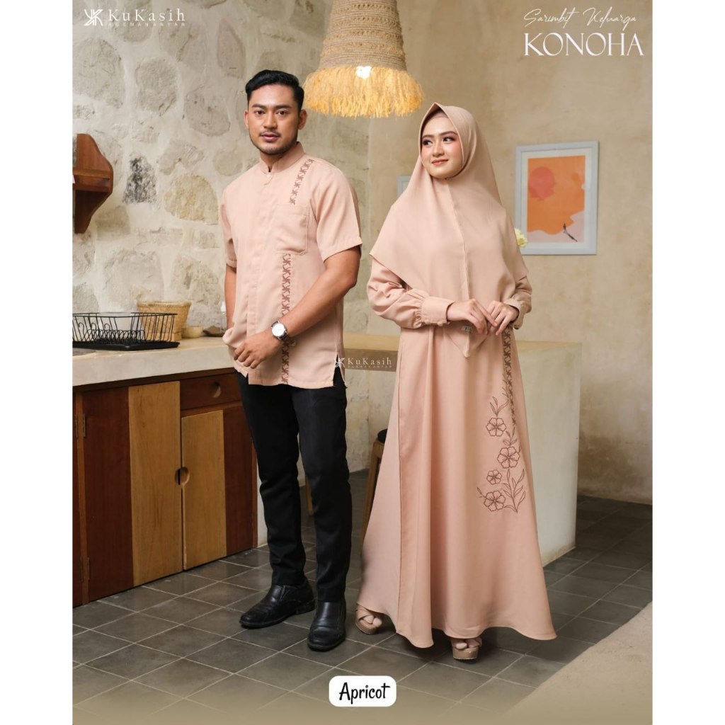 Sarimbit Konoha Koko Dad dan Gamis Mom Set Khimar  by Kukasih