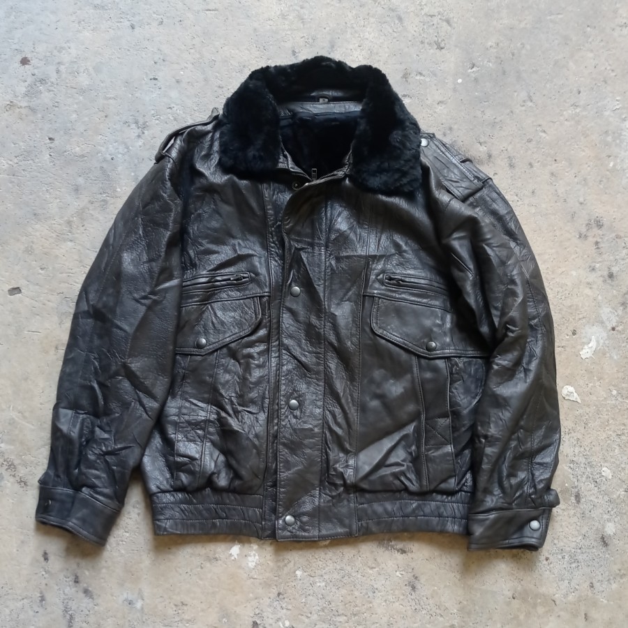 jaket kulit japan made original leather jacket bomber pilot