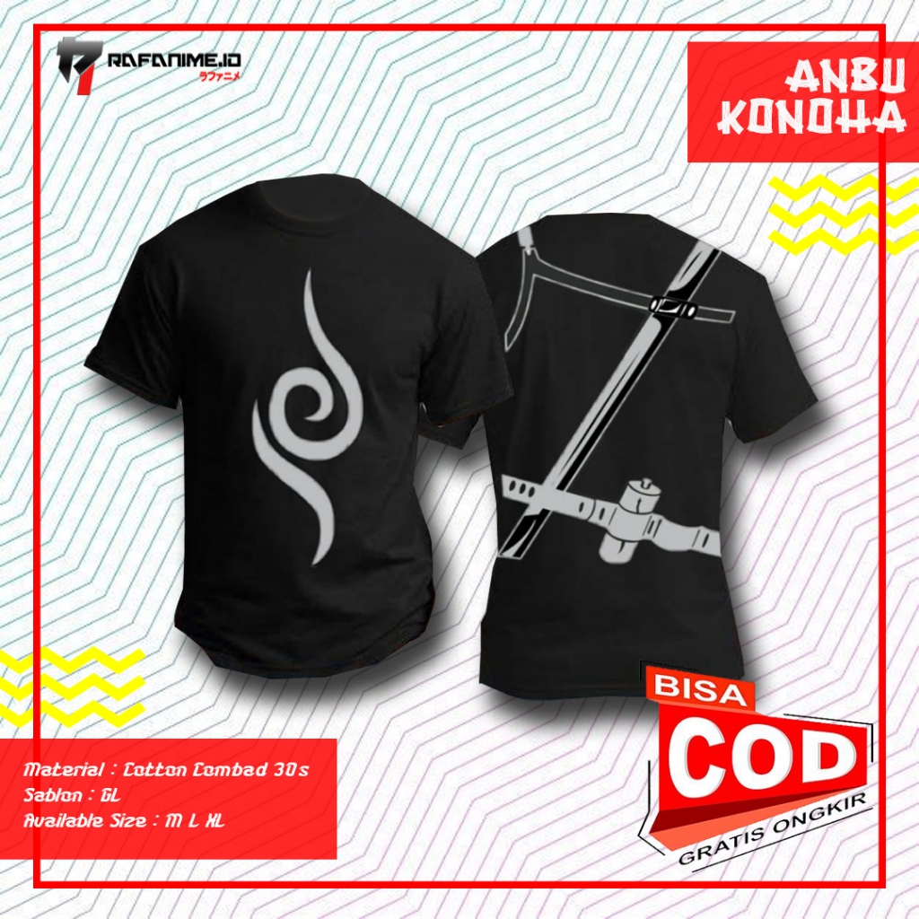 Kaos Anime Naruto Anbu Konoha Dewasa Premium