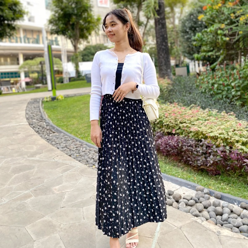 Rok Panjang Motif Bunga | Rok Korean Style