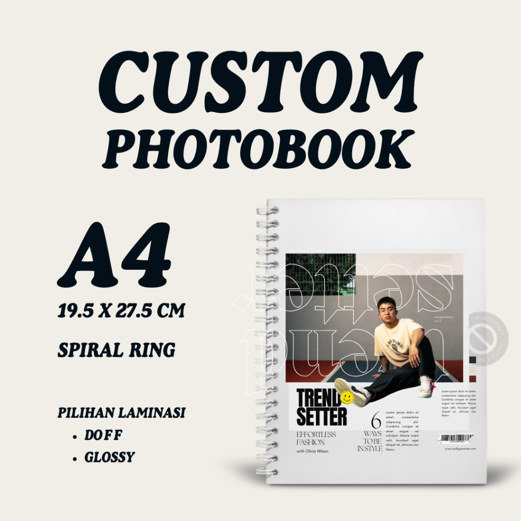 [A4] Cetak Photobook Spiral - Yearbook Hardcover Spiral - Photobook Hardcover Ring - Album Foto KPOP