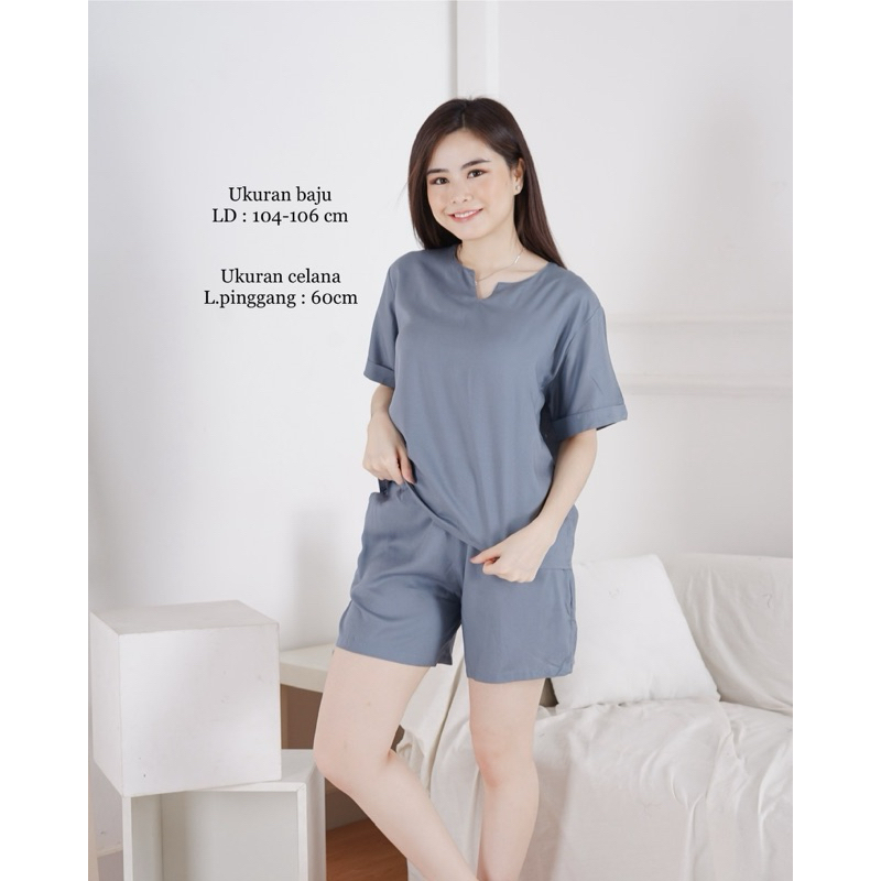 baju tidur wanita piyama homewear | Ellie rayon premium