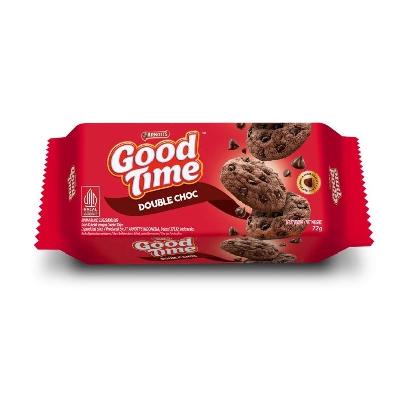 

Good Time Cookies Chocochips Double Choco 72gr