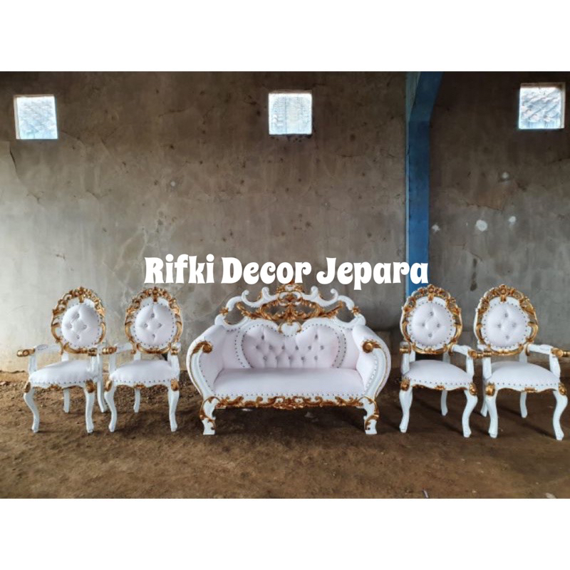 set kursi pelaminan mahkota jati / kursi pelaminan / kursi pengantin / kursi pelaminan terbaru / kur