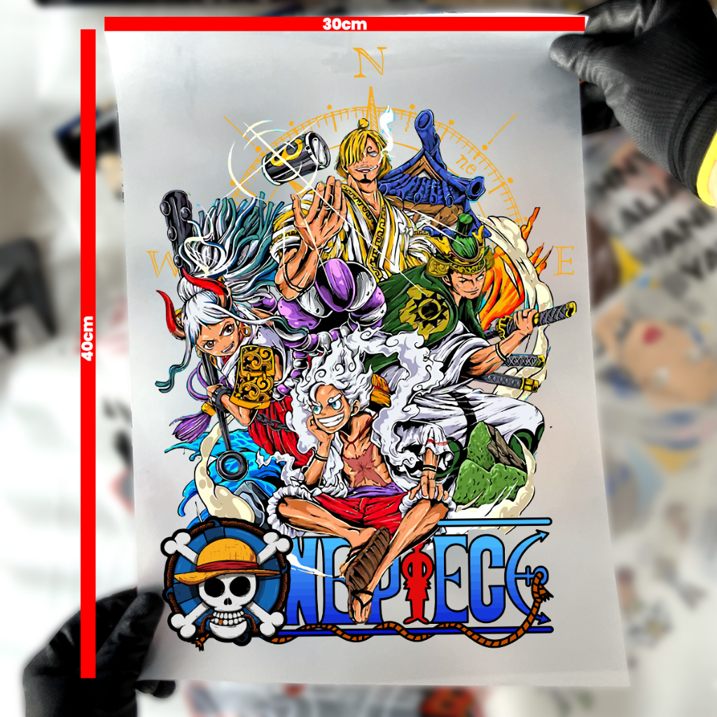 Sablon Setrika Sablon DTF A3 Anime One Piece