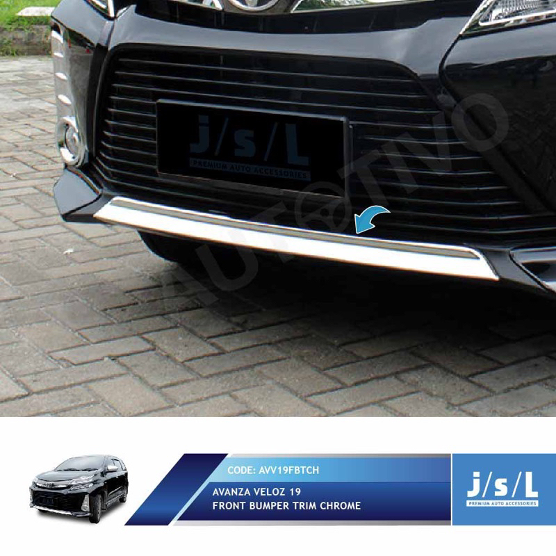 AVANZA / VELOZ 2019 2020 LIST GRILL DEPAN COVER CHROME TRIM KROM BUMPER MOBIL ORI JSL ABS MEDAN