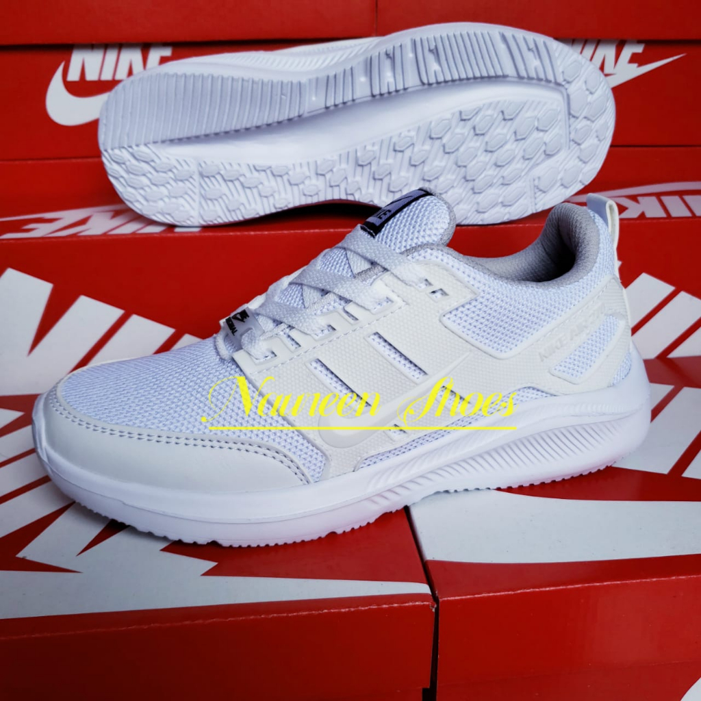 Sepatu Putih Polos Sneaker Hitam polos Pria Wanita Sport Olahraga Kets Sekolah