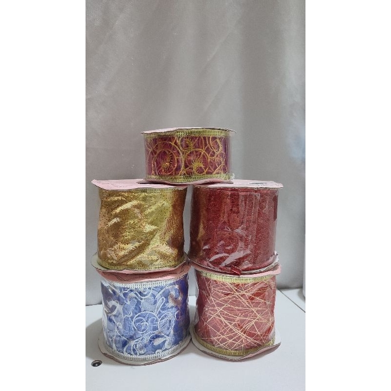 

[DAPAT 5 NEW] Paket Pita mewah jaring / Pita Jala Pinggir Kawat / PITA NATAL MURAH