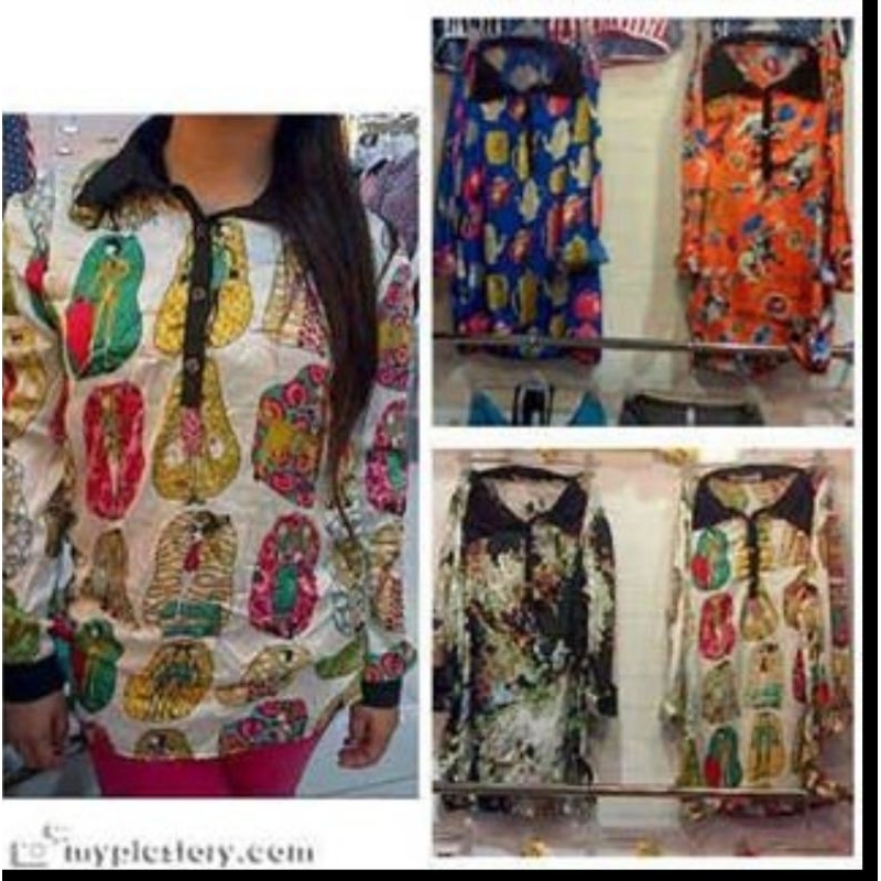 2701 blus blouse kemeja hem wanita jumbo