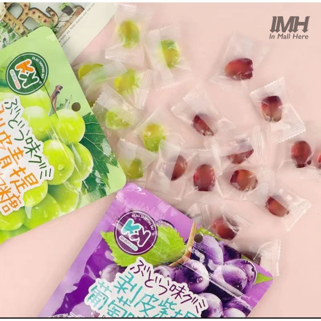 

[HALAL] ECER Peeled Mango Gummy Purple Grape Green Strawberry Lychee Peach Fudge Permen Jeli Kupas Gummies Karet Cemilan Candy Kunyah Kelupas Permen Tali Anggur Stoberi Mangga Persik Leci 剥皮软糖 IMH 006