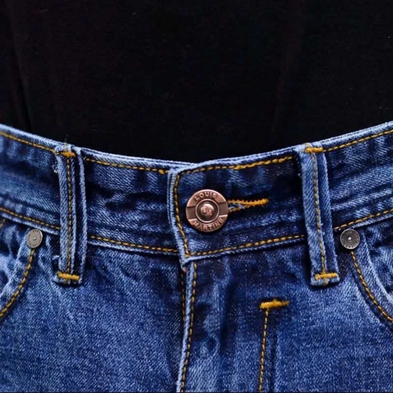 CELANA JEANS PENDEK ORIGINAL LOUIS MARTINE 100%