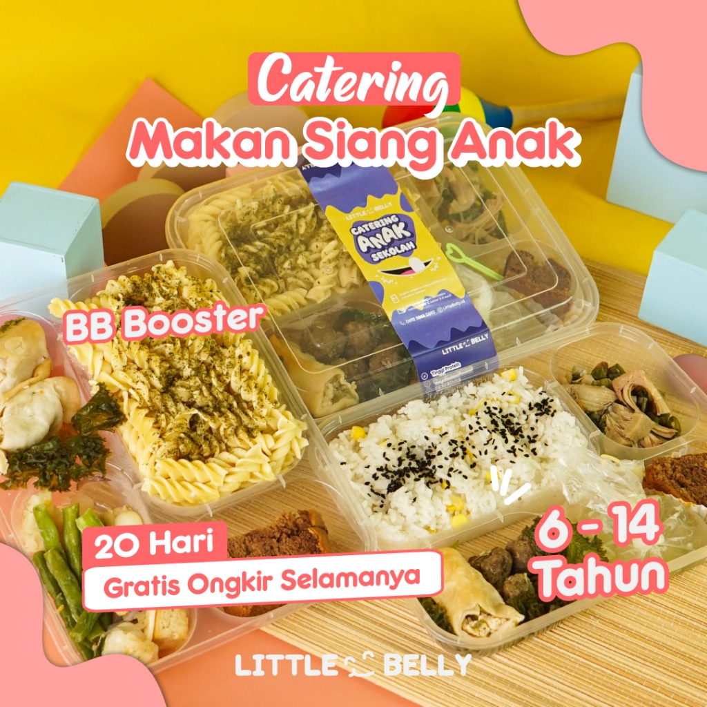 

Little Belly - Catering Makan Siang Anak - 20 HARI | Untuk usia 6-14 tahun