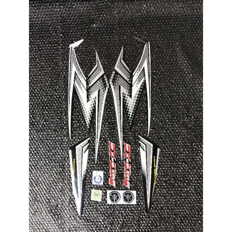 STRIPING / STIKER FULL BODY RX KING 2004 HITAM SET EMBLEM // STICKER RX KING 2004 FULL BODY