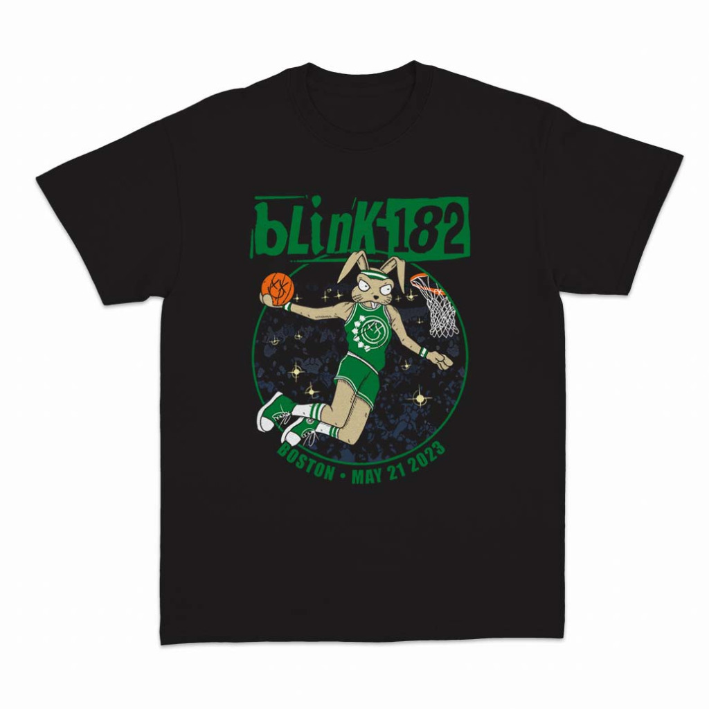 Kaos T-Shirt Blink 182 Concert Tour Boston 2023 Musik Punk Band
