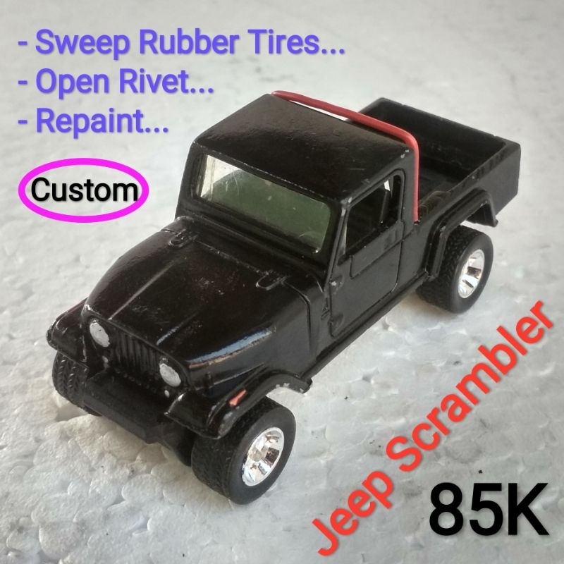 Diecast Jeep Scrambler Custom ban Karet
