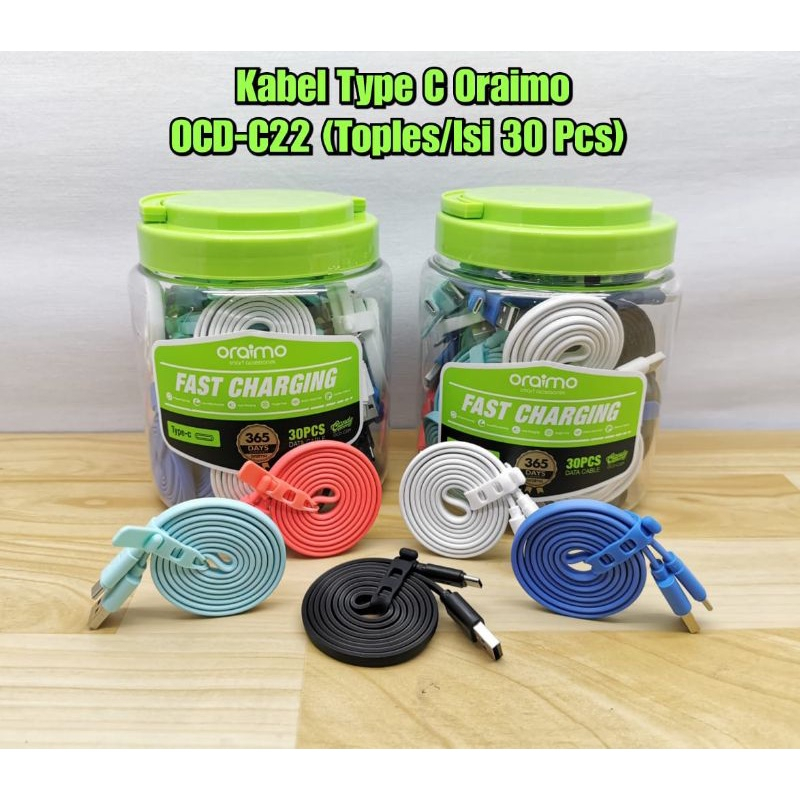 Kabel Data Oraimo Type C USB OCD-C22/OCD-113C Cable Data Fast Charging 1m