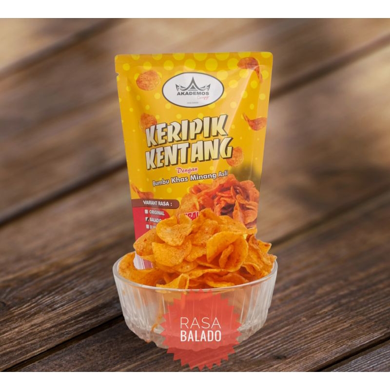 

Keripik Kerupuk Kentang Rasa Balado Cabe 120gr