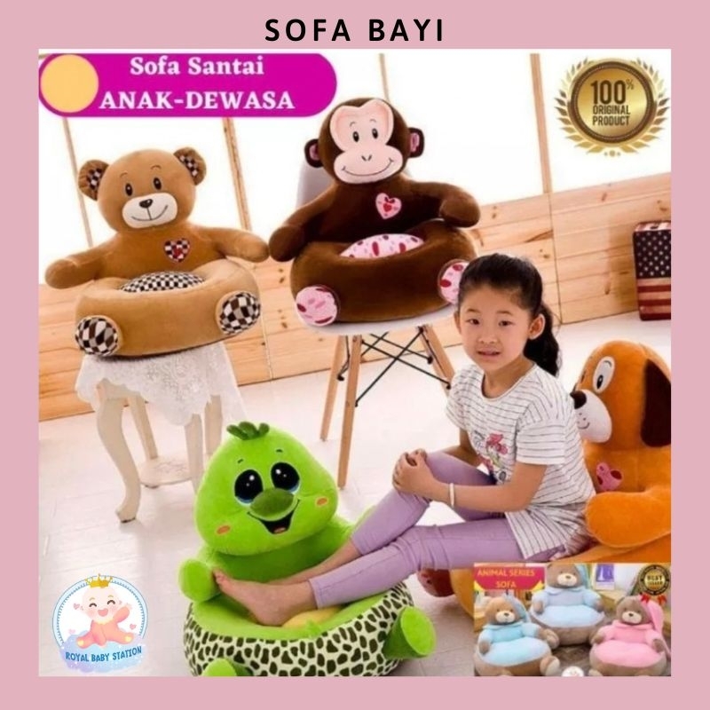 Anak-Dewasa Sofa santai duduk karakter animal lucu premium original