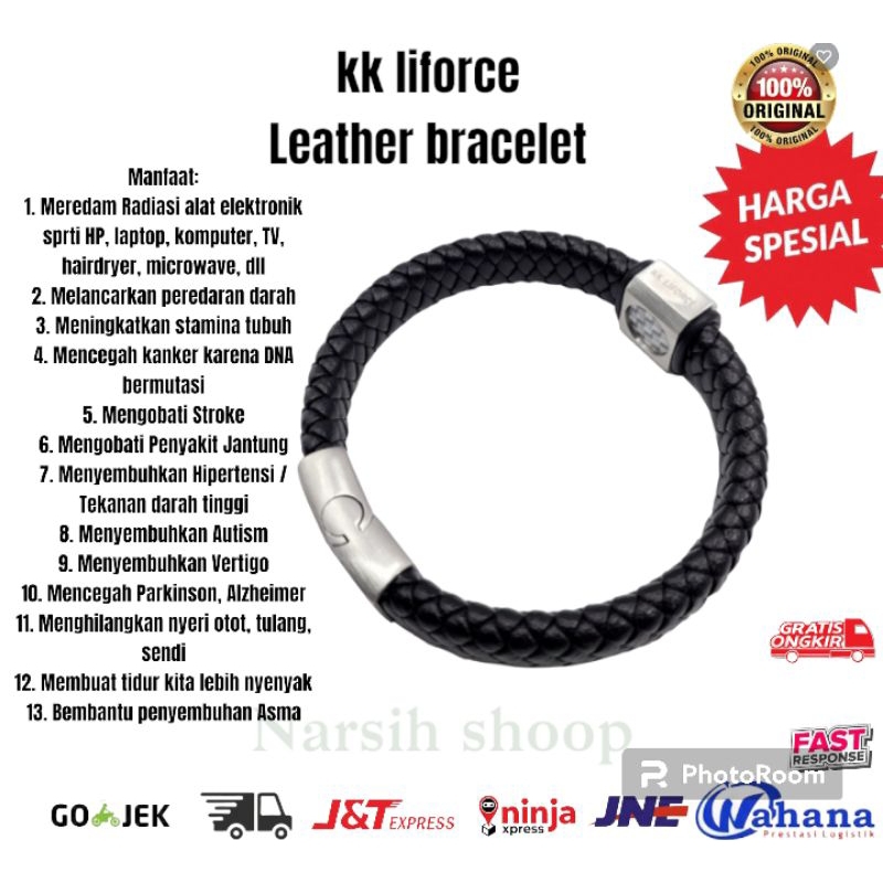 kk liforce leather bracelet