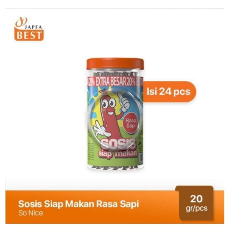 

SO NICE Sosis Siap Makan Sapi 480 g