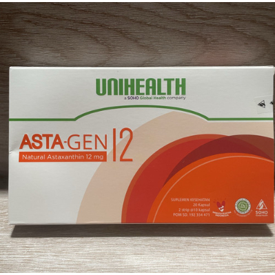 ASTAGEN 12 Natural Astaxanthin 12 mg Penangkal Radikal Bebas Unihealth