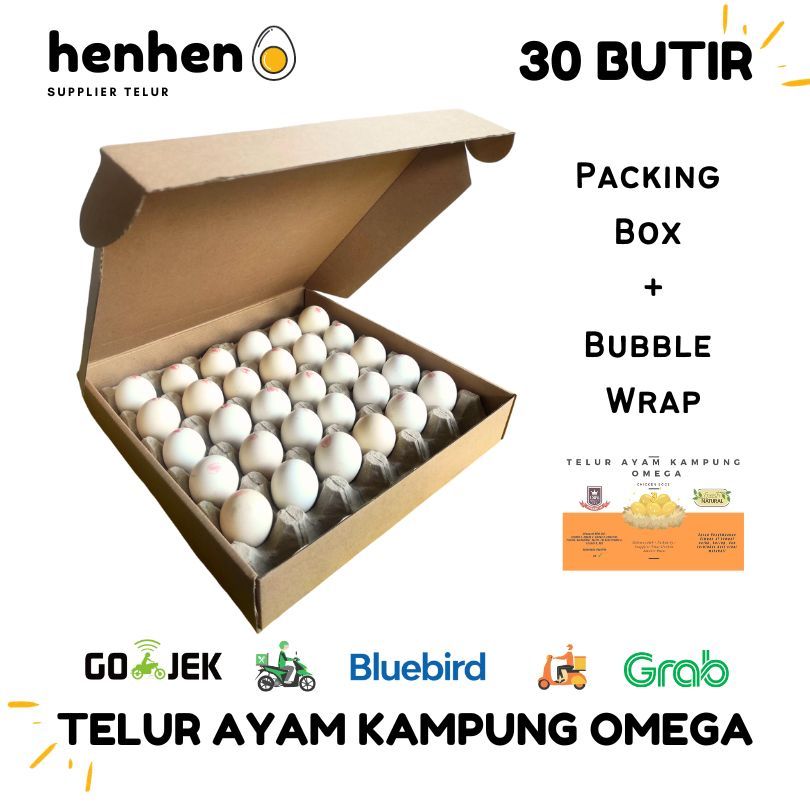 

TELUR AYAM KAMPUNG OMEGA SUPER PAKET 30 BUTIR BOX