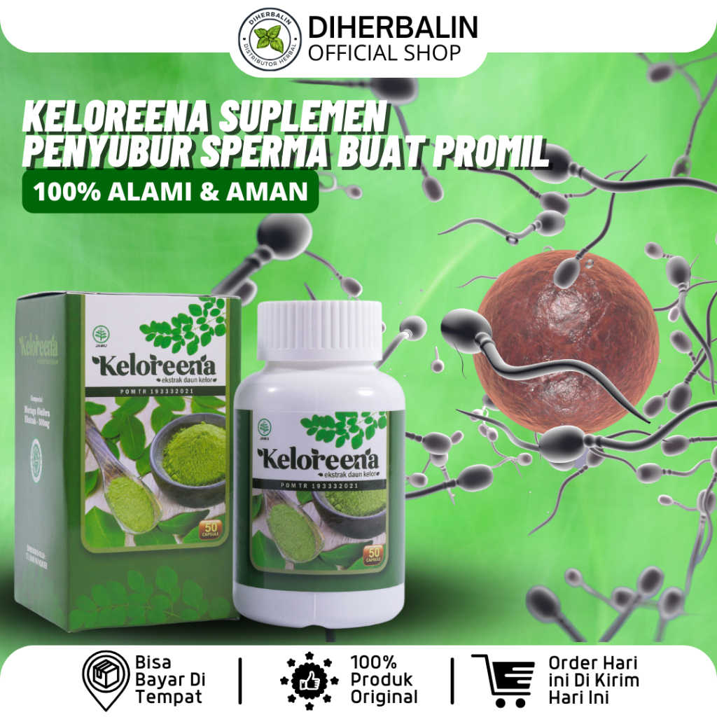 Keloreena Obat Herbal Pengental Sperma dan  Penyubur Sperma Pria Vitamin Sperma Pria