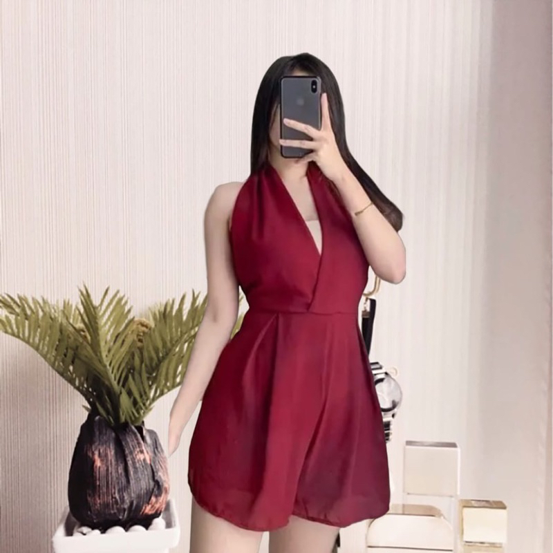 ZARA JUMSUIT / SETELAN CELANA PENDEK ZARA / JUMSUIT CRINGKLE POLOS