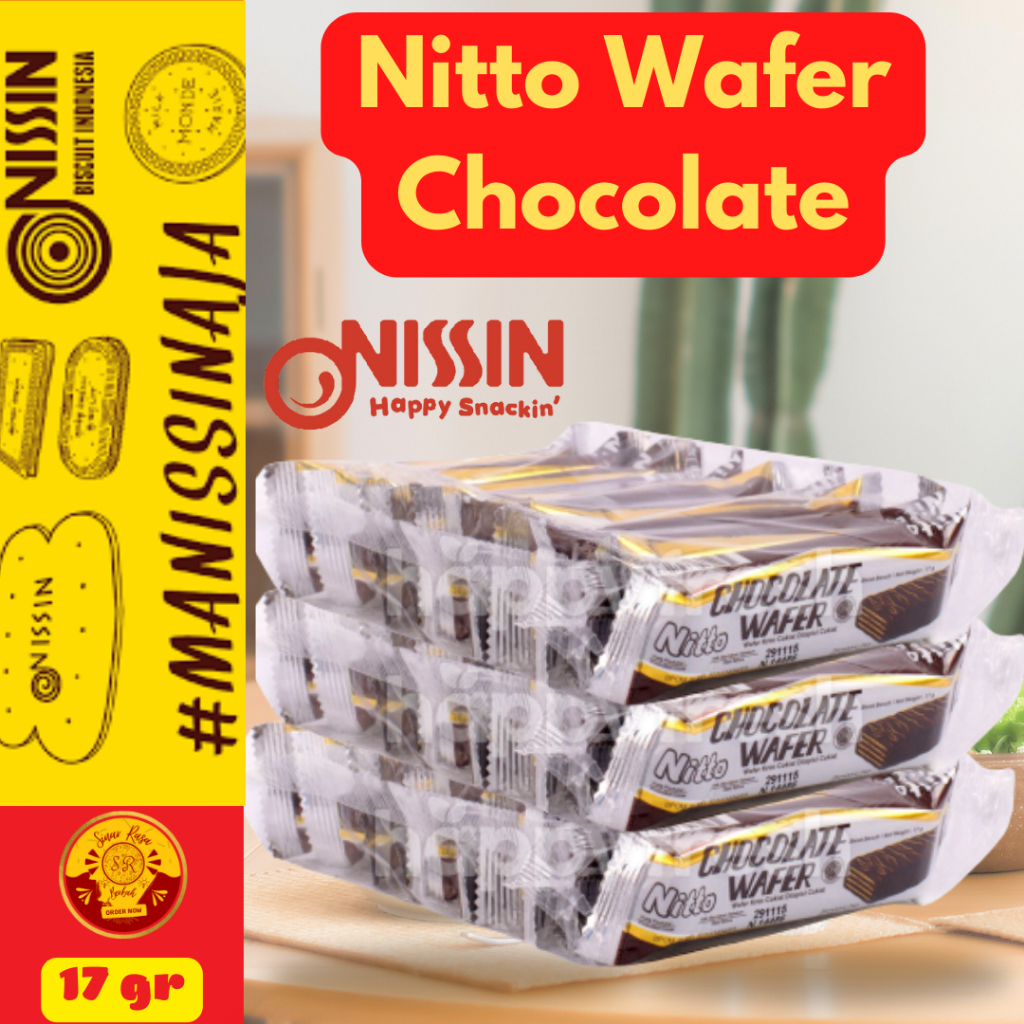 

Nisin Nitto Wafer Chocolate 1 Pack Isi 10 Pcs