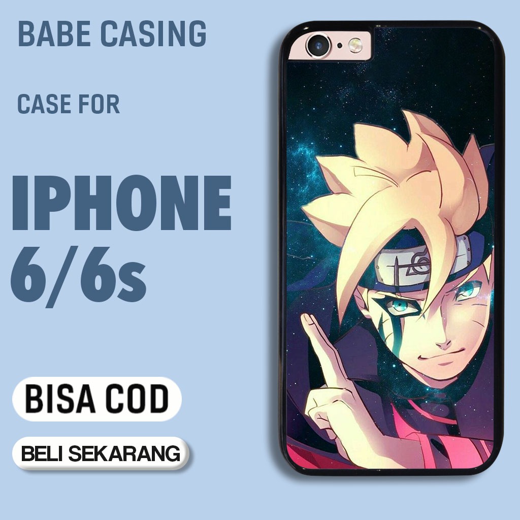 case hp iphone 6 6s terbaru aesthetic anime kartun boruto naruto cute keren cowok lucu casing hp cew