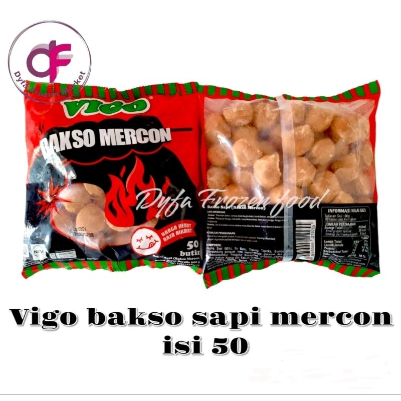

Vigo bakso sapi mercon isi 50 pcs