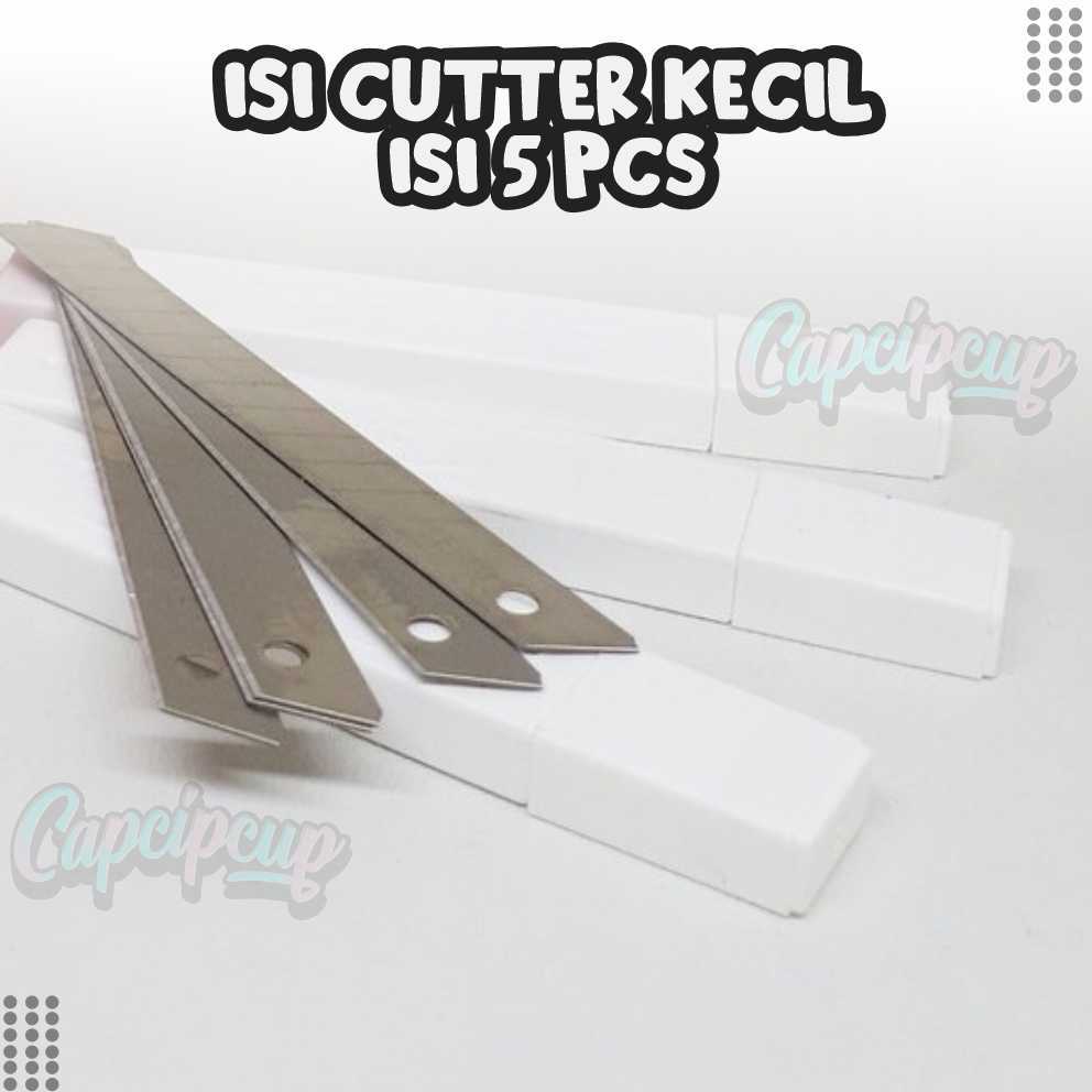 

Isi Cutter Kecil Set 5 Pcs A100 Kater Pisau Silet Kertas Refill Joyko Isi Ulang CUTER CAPCIPCUP