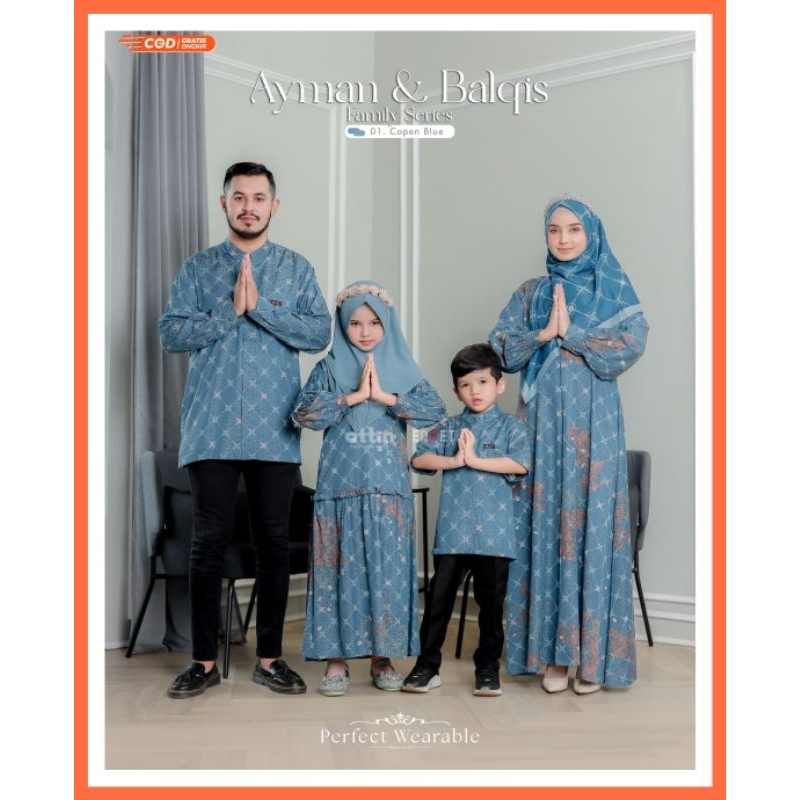 Sarimbit Keluarga Lebaran 2024 Ayman & Balqis Family Set by Attin
