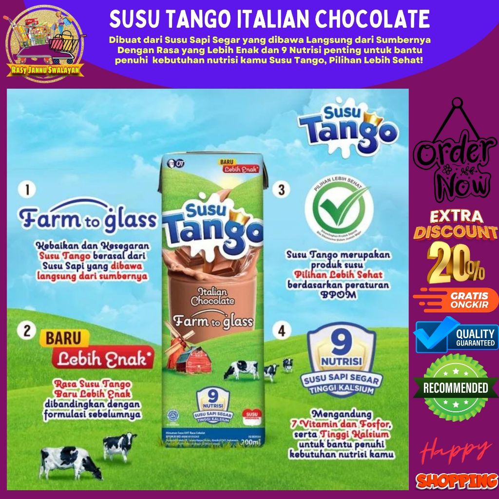 

Susu Tango Italian Chocolate 200ML