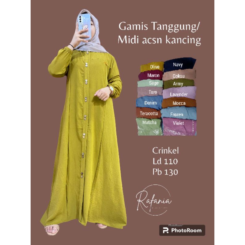 Gamis hitam/midi hitam
